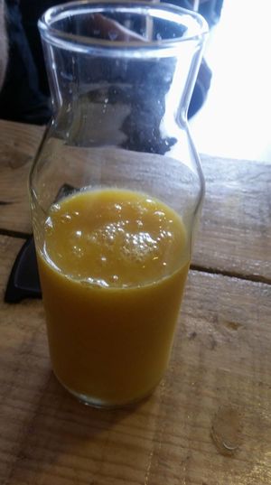 passionfruit juice at Moko Veggie Cafe - Anjos in Lisbon