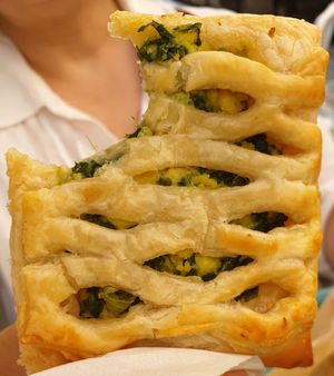 Spinach pastry at Moko Veggie Cafe - Anjos in Lisbon