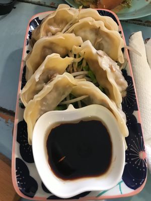 Chinese dumplings  at Moko Veggie Cafe - Anjos in Lisbon