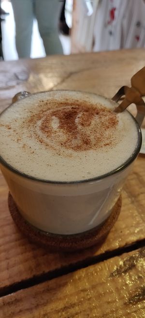 Chai latte at Moko Veggie Cafe - Anjos in Lisbon