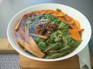 Noddles soup at Moko Veggie Cafe - Anjos in Lisbon