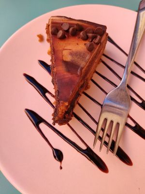 Chocolate Cake at Moko Veggie Cafe - Anjos in Lisbon