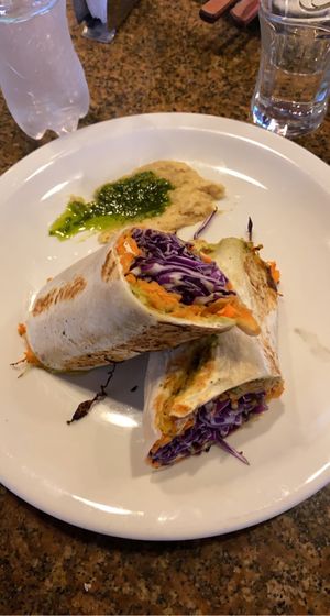 Hummus wrap  at Bolsi in Asuncion