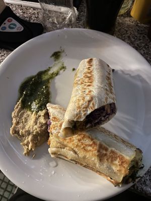 Vegan wrap  at Bolsi in Asuncion