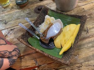 Mango sticky rice at Burinda in Ayutthaya