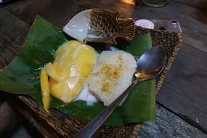 Sticky rice with mango at Burinda in Ayutthaya