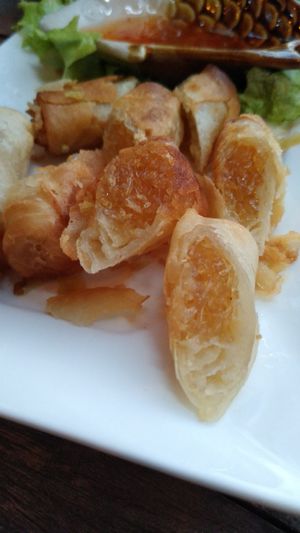 Thats not spring rolls. really... at Burinda in Ayutthaya