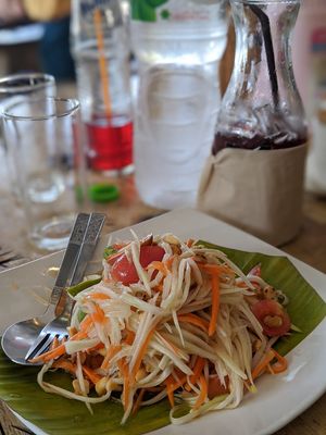 Papaya salad at Burinda in Ayutthaya