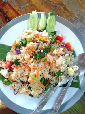 Fried rice no egg, 69 baht at Burinda in Ayutthaya