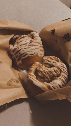 Cinnabon with apples inside  #Veganuary at Olio Mercado Vegano in Playa Del Carmen