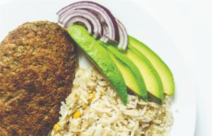 Milanesas  at Olio Mercado Vegano in Playa Del Carmen