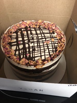 Dark chocolate rum cherry cake  at Bklyn Bakery in Durham