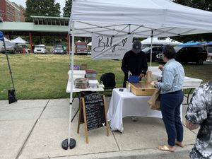 Tent at Durham Farmer’s Market  at Bklyn Bakery in Durham