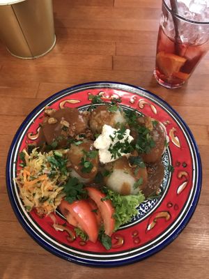 "cudowne pyzy ziemniaczane"  at Falla in Warsaw