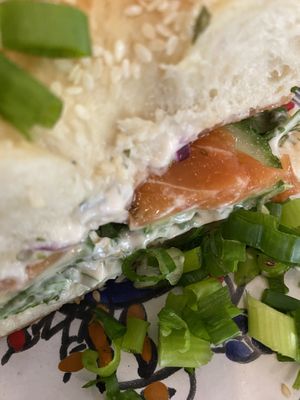 Vegan!! Smoked salmon  at Falla in Warsaw