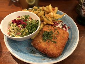 Vegan fried cheese  at Falla in Warsaw