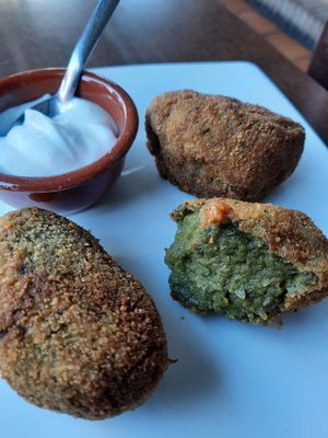 Spinach balls at Jazzy Bar in Fuengirola