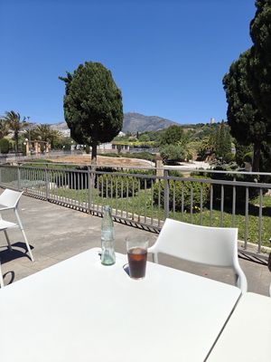 The seating at the back at Jazzy Bar in Fuengirola