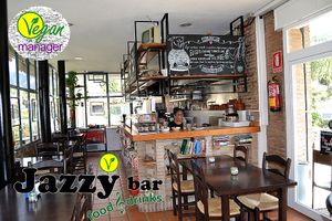 We love vegan food. at Jazzy Bar in Fuengirola