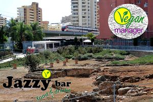 Yacimiento romano. View from the Roman ruins at Jazzy Bar in Fuengirola