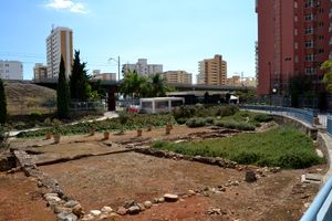 Roman Ruins view. Cultural place at Fuengirola at Jazzy Bar in Fuengirola