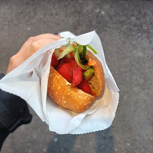 Vegan BBQ pork banh mi at Mr & Mrs Banhmi in Hawthorn