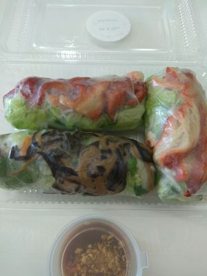 rice paper rolls at Mr & Mrs Banhmi in Hawthorn
