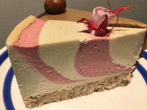 White Chocolate Strawberry Cake... yummi at Rawnaissance in Louisville