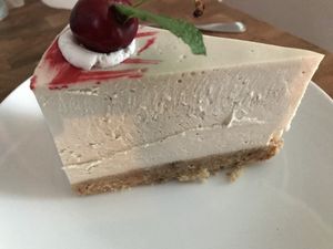 Raw vanilla cheesecake keto - so delicious with a strong vanilla flavor  at Rawnaissance in Louisville