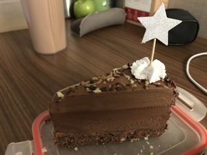 Triple Chocolate Cake raw - Its heaven... try it!!! at Rawnaissance in Louisville