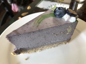 Blueberry Cheesecake raw - Also delicious but not my favorite at Rawnaissance in Louisville