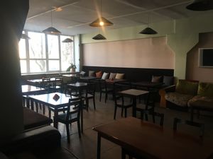 we can sit up to 40 people at a time at Nata Cafe in Riga