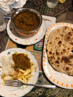 Mushroom curry and roti at Roopali in Hiroshima