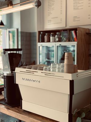 Unser schönes Café von drinnen. at Kaffee Ingwer in Berlin