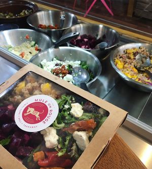 Our salad boxes  at The Mule on Rouge in Berwick Upon Tweed
