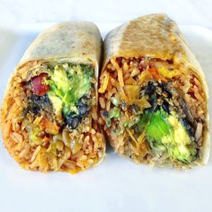 Vegan Avocado Fajita Burrito  at Tocaya Modern Mexican in West Hollywood