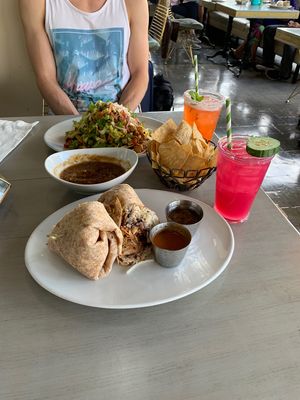 Mexicana Burrito and Margaritas! at Tocaya Modern Mexican in West Hollywood