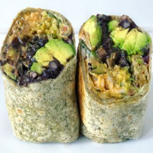 Vegan Avocado Fajita Burrito  at Tocaya Modern Mexican in West Hollywood