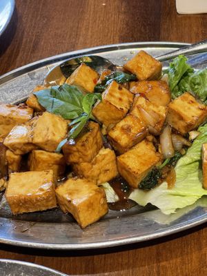 Tofu with basill  at Isarn Thai Soul Kitchen in Kirkland