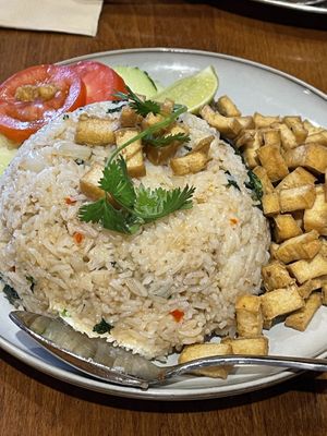 Isarn fried rice with tofuu  at Isarn Thai Soul Kitchen in Kirkland