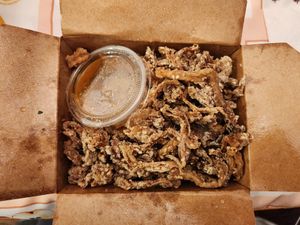 Vegan mushroom fritters at Isarn Thai Soul Kitchen in Kirkland