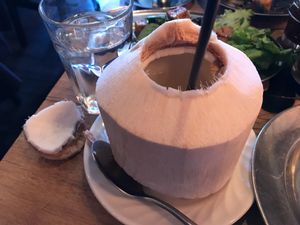 young coconut at Isarn Thai Soul Kitchen in Kirkland