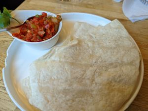 Emze - delicious tomato and pepper dish at Restaurant Vege in Paris