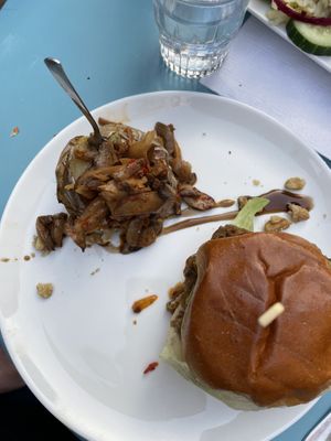 Vegan burger  at Restaurant Vege in Paris