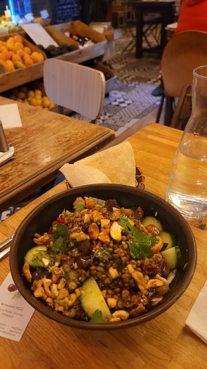 Lentil salad at Restaurant Vege in Paris