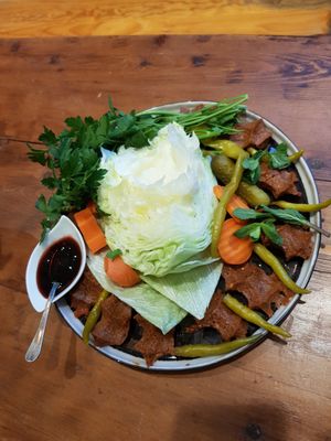 Cig kofte vegan at Restaurant Vege in Paris