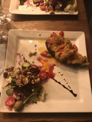 Eggplant farcie (vegan) at Restaurant Vege in Paris