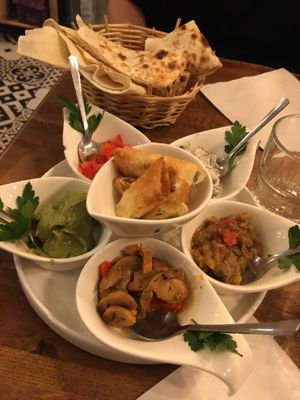Mix of starters for one person at Restaurant Vege in Paris