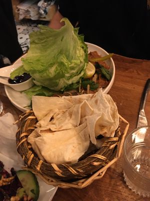 Plate of cig Kofte  at Restaurant Vege in Paris