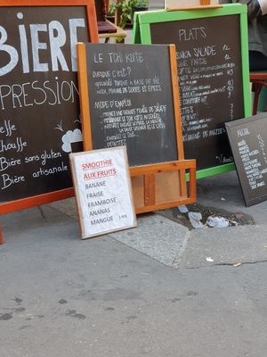 Part of the menu (June 2020) at Restaurant Vege in Paris